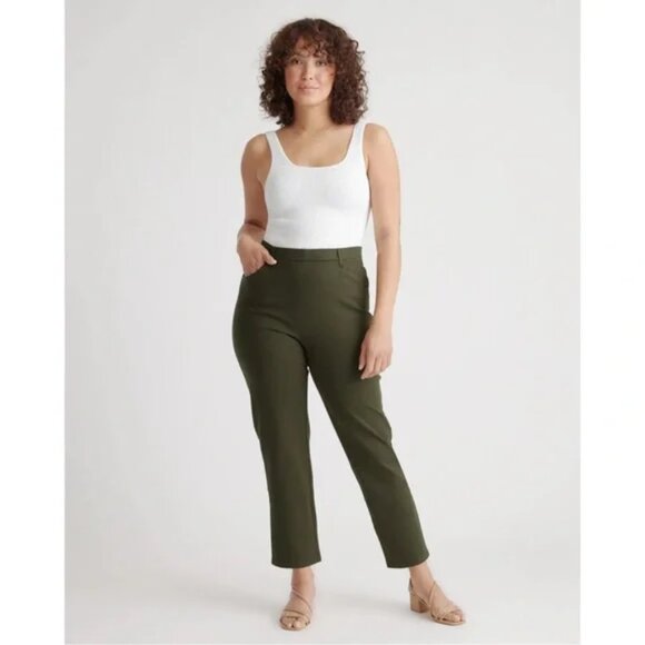 Quince Ultra-Stretch Ponte Straight Leg Pants MP - Picture 1 of 13